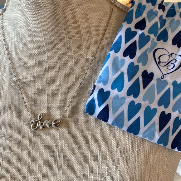 Brighton Beatles sterling silver word LOVE necklace valentines - Picture 2 of 3